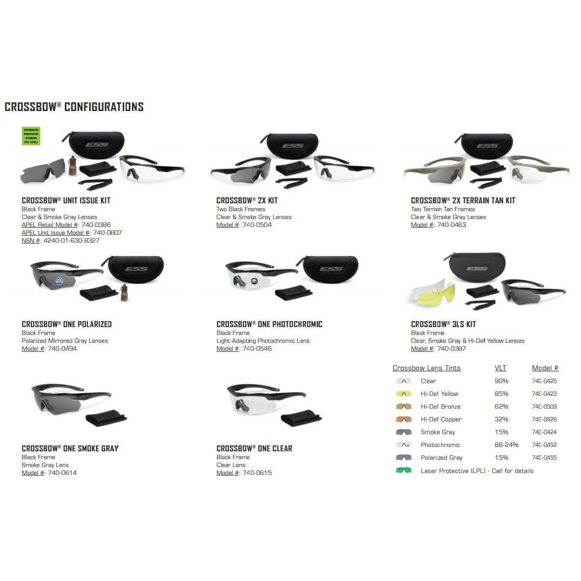 ESS Crossbow 2X Ballistic Safety Glasses Kit - Image 6