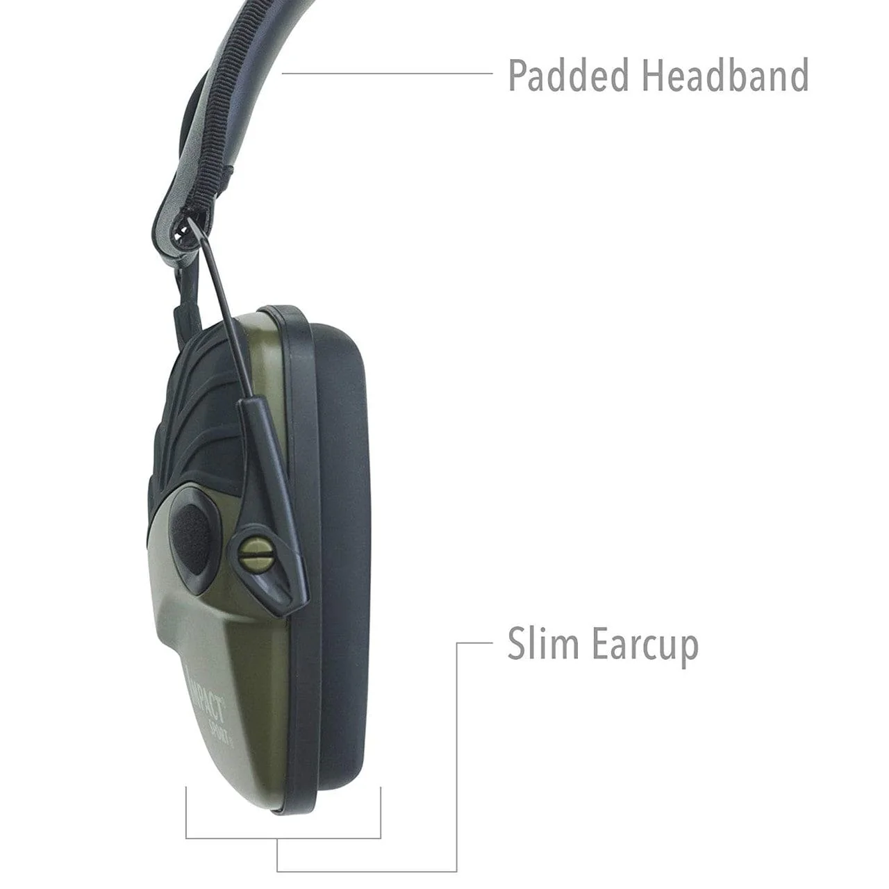 Howard Leight Impact Sport Electronic Earmuffs NRR 22, Clasic OD Green - Image 4