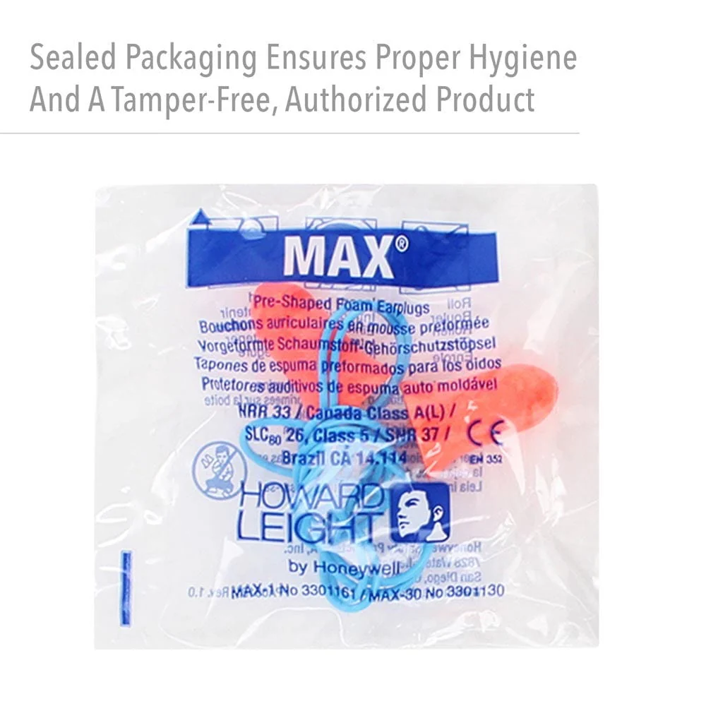 Howard Leight Maximum Corded Earplugs, NRR 33, Box 100 Pairs - Image 6