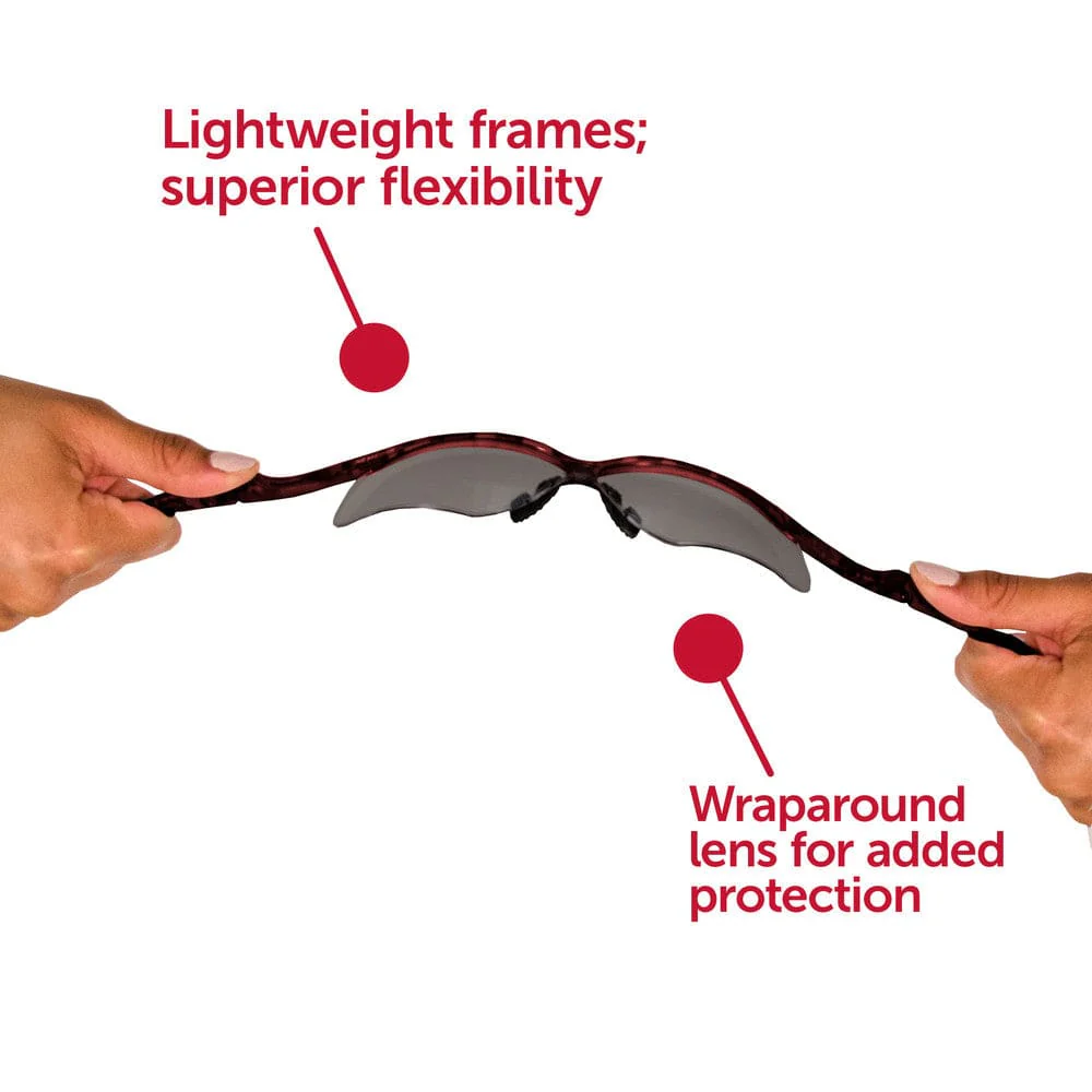 KleenGuard Nemesis Inferno Safety Glasses with Red Frame and Smoke Lens - Image 7