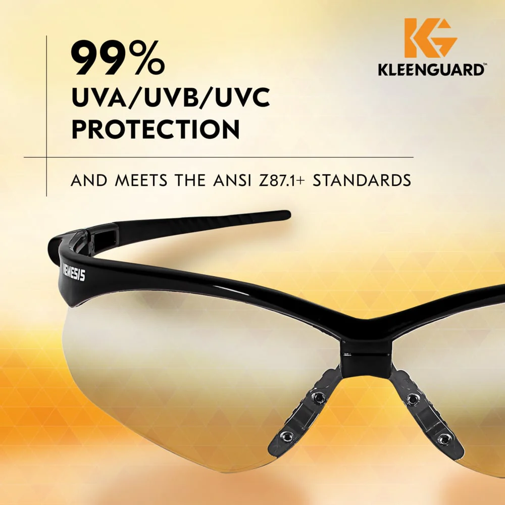 KleenGuard Nemesis Safety Glasses with Black Frame and Clear Anti-Fog Lens - Image 3