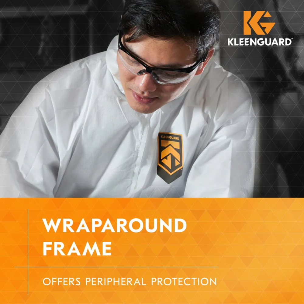 KleenGuard Nemesis Safety Glasses with Black Frame and Clear Anti-Fog Lens - Image 4