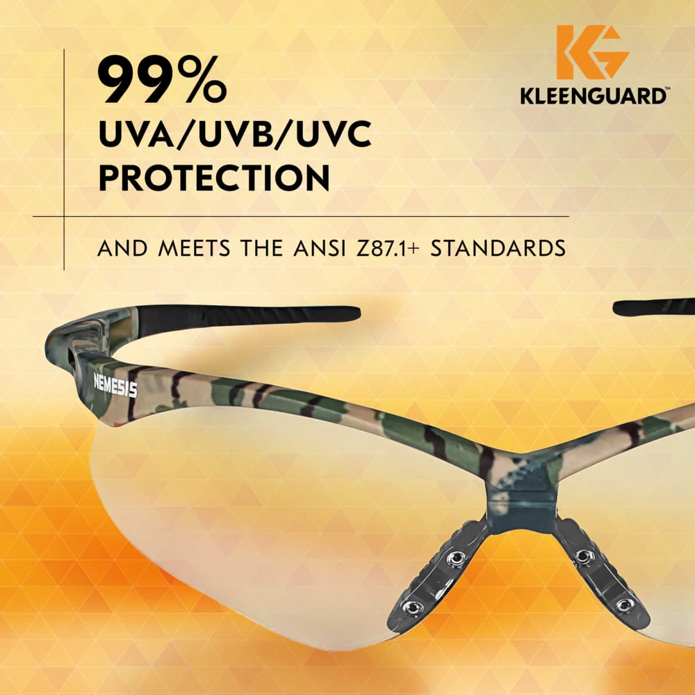 KleenGuard Nemesis Safety Glasses with Camo Frame and Clear Anti-Fog Lens - Image 3